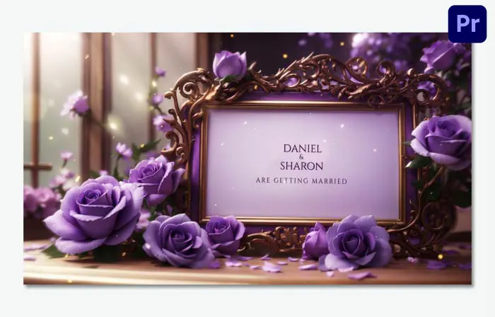 Luxurious 3D Floral Wedding Invite Slideshow